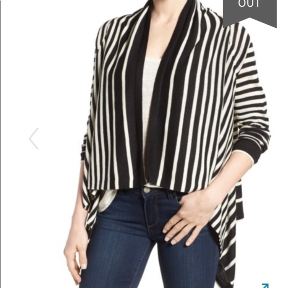 NYDJ Striped Flyaway Cardigan